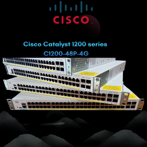 Commutateur géré et empilable Catalyst 1200 C1200-48P-4G, 48 ports PoE+ complet 370W, 4x1G SFP Uplinks, SNMP, 1 an de garantie, neuf, prêt à être expédié - Product Image 1