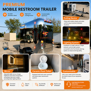 Remorque de toilettes de luxe la plus vendue, remorque de salle de bain mobile de luxe, remorque de toilettes portables, toilettes à ventilation - Product Image 2