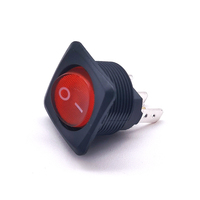 Meilleure vente d'usine interrupteur à bascule rond à tête carrée 3 broches 6A SPST on Off 110V interrupteur à bascule illuminé rouge