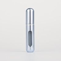 Voyage de luxe taille 5ml Portable Mini cylindre atomiseur de parfum vide rechargeable cristal bouteille en verre diffuseur de pulvérisation en aluminium