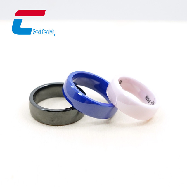 13.56Mhz Silicone & Ceramic NFC Smart Ring with for EV2/EV1 4K Chip Waterproof Durable for Access Control