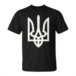 T-shirt Trident ukrainien, hommage au président Volodymyr Zelensky, produit promotionnel haut de gamme - Product Image 3