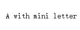 A avec mini lettre