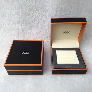 Factory Wholesale Custom Wooden <b>Cufflink</b> <b>Box</b> Leather Cover Velvet Interior Luxury Gentleman Cuff Links Storage Packaging <b>Box</b> - Product Image 6