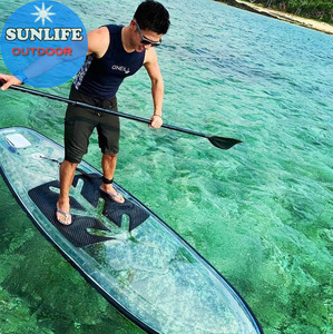 Nóng nhất bán rõ ràng đứng lên tàu chèo thuyền trong suốt sup cứng với chân dây xích pha lê thả khâu kayak - Product Image 6