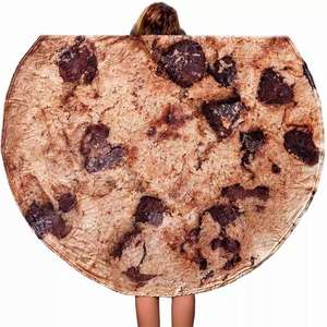 Manta de franela personalizada con estampado de diseño privado, comida divertida, <span class=keywords><strong>Burrito</strong></span>, galleta, sublimación, pizza, comida - Product Image 1