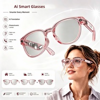 Lunettes Intelligentes Transparentes AIMB-G6 avec Traduction IA, Enregistrement HD, Enregistrement Audio, Photographie HD 8MP, Lunettes Connectées