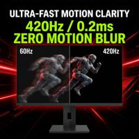 Moniteur de jeu 24 pouces 400 Hz FHD 1080P, dalle TN, 1 ms, écran plat sans cadre, pour PC et Esports