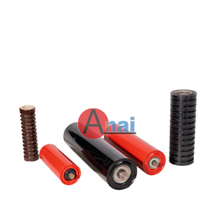 Roller Idler Datar Berkualitas Premium, Konstruksi Baja Karbon Nylon dengan Lapisan Karet untuk Sistem Konveyor Sabuk - Product Image 1