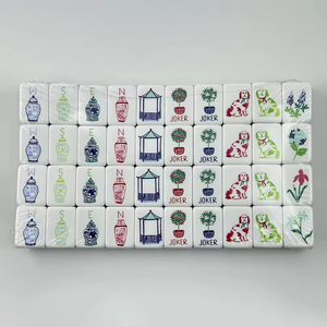 Jeu de Mahjong Américain Personnalisé avec Monogramme, en Acrylique, Style Américain, Tuiles de Mahjong Américaines - Product Image 6