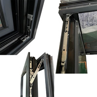 Ventanas Abatibles Horizontales de Aluminio Modernas Penjoy, Vidrio Triple Aislante Low-E, para Exteriores, Sala de Estar, Protección Térmica