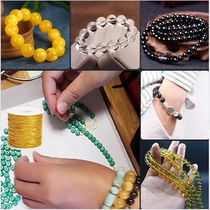Kim loại đàn hồi chuỗi Ribbon 1mm căng dây đàn hồi cho Craft DIY làm quà tặng gói giáng sinh - Product Image 5