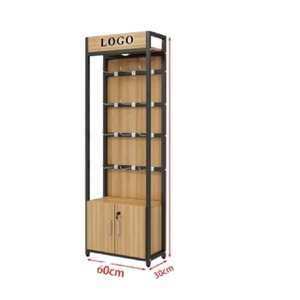 Supermarket Display Stands <strong>Wood</strong> <strong>Shelf</strong> Retail Shelving Stands for Snacks Advertising Cabinets - Product Image 5