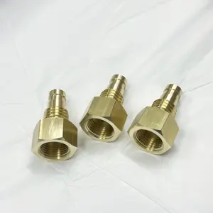 Customized Lathe machining brass copper parts Female male screw nut