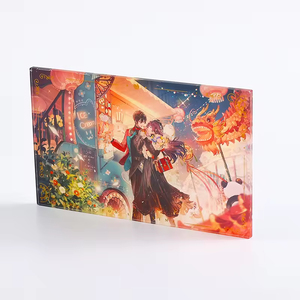 カスタムロゴ印刷 液体シェイカー フラッシュチャーム アニメ スタンディキーホルダー 透明アクリル 流砂スタンディ - Product Image 5