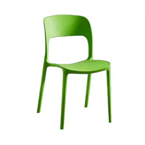 Cadeira de plástico empilhável Pp para uso doméstico/exterior, design moderno e barato, cadeira de lazer moderna
