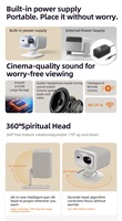 Projecteur vidéo portable Android mini pour jeux vidéo, TV, téléphone, Wifi, original Lenovo HD Home Commercial Projector, 1080p 4k