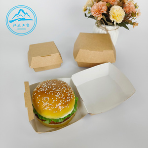 Fastfood <span class=keywords><strong>Burger</strong></span> En Frans Gebakken Kip Afhaalbak Wegwerp Aluminium Gecoate Aluminiumfolie Lunchdozen Papieren Dozen - Product Image 6