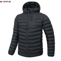 Veste de sport d'hiver unisexe Kippo Luxe coupe-vent respirante à col montant avec logo frontal, style safari matelassé et isolé