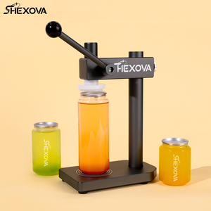Machine de scellage manuelle portable pour canettes en plastique, scelleuse manuelle pour canettes de thé au lait, jus, boissons, bouteilles avec couvercle en aluminium - Product Image 1