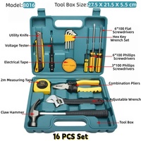 Kit d'outils à main multi-spécifications avec marteau à griffes et pinces, boîte à outils de bricolage pour la maison en gros