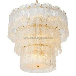 Lustres minimalistes <span class=keywords><strong>suspension</strong></span> éclairage lustre restaurant salon chambre d'enfant cristal verre laiton couleur pendentif - Product Image 3