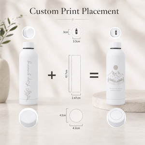 Custom Art Font Laser Engraved Stainless Steel Water Bottle Rich Matte Shades Carry Strap Leakproof Reusable Vacuum Flask - Product Image 2