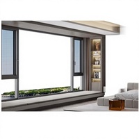 Ventana Corredera con Marco de Aleación de Aluminio con Diseño Moderno para Uso en Villas, Función a Prueba de Viento, Garantía de 5 Años