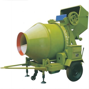 เครื่องผสมคอนกรีตสีเขียวพร้อมถังและล้อสีแดง เครื่องผสมปูนแบบพกพาสำหรับงานก่อสร้าง - Product Image 4