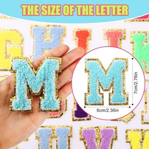 Gran oferta, Parche de letra de chenilla 3D personalizado con respaldo de hierro autoadhesivo, logotipo de la A-Z para sombrero, sudaderas con capucha, ropa de calle, parches de chenilla - Product Image 4