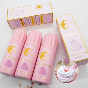 Champú Vegano para Pestañas en Crema Batida, Color Beige, Rosa y Blanco, Botella de 100 ml, Champú para Pestañas con Aroma a Rosa y Fresa - Product Image 3
