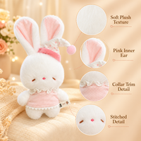 Porte-clés personnalisé en peluche lapin, poupée lapin de dessin animé, jouet en peluche doux, breloque de sac, cadeau pour filles et amies, accessoire