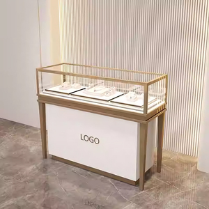 <span class=keywords><strong>Vitrine</strong></span> de présentation de bijoux <span class=keywords><strong>en</strong></span> bois <span class=keywords><strong>et</strong></span> <span class=keywords><strong>verre</strong></span> sur mesure avec logo, <span class=keywords><strong>vitrine</strong></span> de luxe avec rangement <span class=keywords><strong>et</strong></span> éclairage LED, présentoir haut de gamme pour boutique - Product Image 2