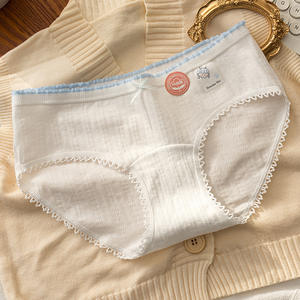 กางเกงในเด็กผู้หญิงผ้าฝ้าย 7A ป้องกันแบคทีเรีย ปักลาย ระบายอากาศได้ดี ทรงฮิปสเตอร์ เอวกลาง - Product Image 6