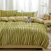 Housse de couette de luxe 100% Polyester, ensemble de draps de lit 4 pièces, ensemble de literie couette avec 2 pièces taie d'oreiller