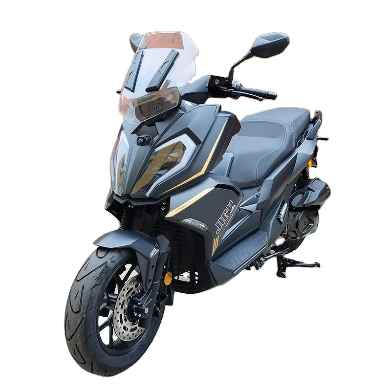 Vitesse maximale 110 km/h moto à essence 150cc frein avec avant et arrière: rétroviseur à disque pliable scooter à essence