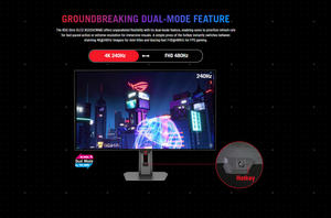 จอเกมมิ่ง A.S.U.S ROG Strix OLED XG32UCWMG ขนาด 31.5 นิ้ว 4K TrueBlack แบบเงา ™   OLED โหมดคู่ (4K@240Hz, FHD@480Hz) - Product Image 5