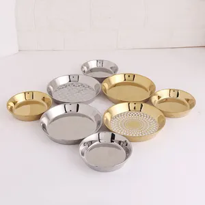 Prato de luxo em estilo nórdico, cores dourada, prata e cerâmica, para eventos, bolo de pastelaria, tapas, utensílios de mesa