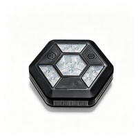 Feux de signalisation LED 5W rechargeables, lumière d'avertissement, montage magnétique sur voiture, boîtier en polycarbonate, IP65, double couleur, lumière de nuit, lumière de toit