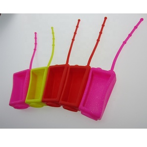 Set di portachiavi disinfettante per le mani riutilizzabile per bottiglie da viaggio da 1oz, portabottiglie per profumo in Silicone da 30ml - Product Image 3