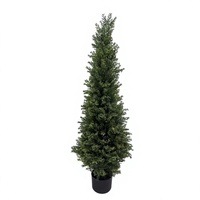Plantes artificielles en pot de cyprès de pin, durables, résistantes aux UV, pour la décoration intérieure, les mariages, les vitrines de centres commerciaux, le salon