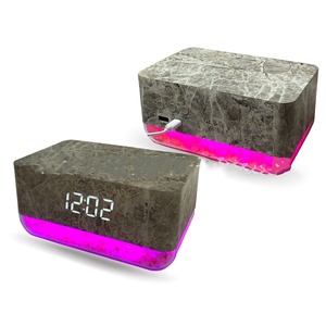 Đồng hồ báo thức kỹ thuật số thông minh Muối Himalaya đa chức năng đầu giường không dây sạc LED ánh sáng ban đêm Loa Điện Tử tiêu dùng - Product Image 4
