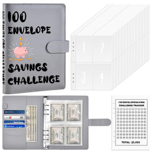 Carpeta económica A5 al por mayor 100, conjuntos de carpetas de desafío para ahorrar sobres, Cuadernos para estudiantes, proveedores, libros diarios - Product Image 4