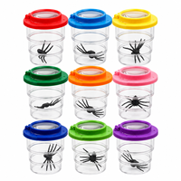 Boîte de collecte d'insectes avec loupe double face extensible, boîte d'observation transparente pour attraper les insectes avec modèle d'araignée.