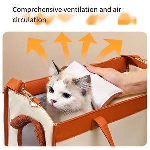 Portable Cat Tote <b>Carrier</b> Stylish Breathable <b>Pet</b> Travel Bag with 2 Carrying Modes for Cats Puppies - Product Image 2