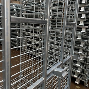 <b>Collapsible</b> Foldable Pallet Tray Metal Assembled Standard Pallet Cages <b>Storage</b> Wire Container Logistics Cargo <b>Storage</b> Equipment - Product Image 5