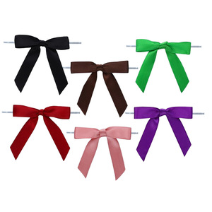 Noeuds de ruban préfabriqués avec boucle élastique pour emballage de boîtes cadeaux et décoration de chaises de mariage, directement de l'usine - Product Image 4