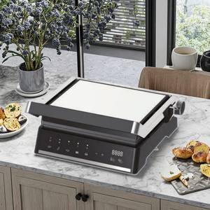 Griglia a Contatto Elettrica a 4 Fette, Barbecue Elettrico da Interno, Pressa per <span class=keywords><strong>Panini</strong></span> con Display LCD, Scaldavivande Elettrico per Uso Domestico - Product Image 4