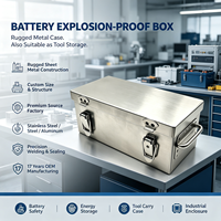 Boîte de sécurité ignifuge en acier inoxydable personnalisée pour batteries LiPo, pour le stockage et la charge des batteries