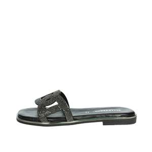 Sandali piatti da donna Valleverde neri 32030 stile slip-on - Product Image 1